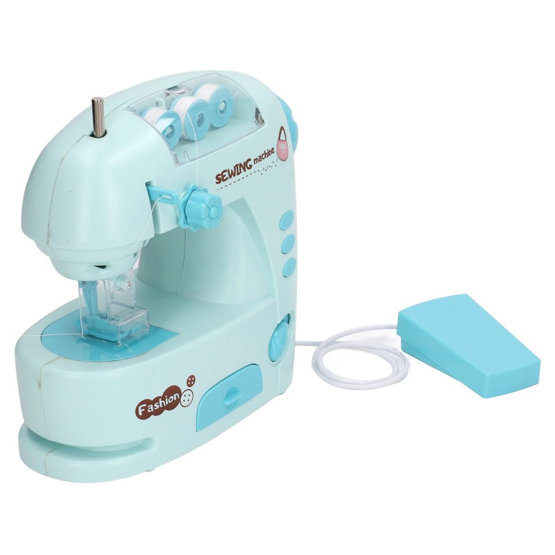 Children Electric Sewing Machine Toy with Threader Ruler Interesting Small