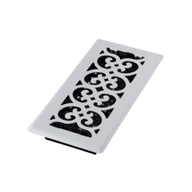 Decor Grates FSH610-WH Scroll Floor Register, 6-Inch by 10-Inch, White