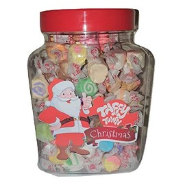 Assorted Salt Water Taffy Christmas jar 100 X Piece JAR, Guaranteed to RECIEVE 80 X Different Flavours A great sharing jar