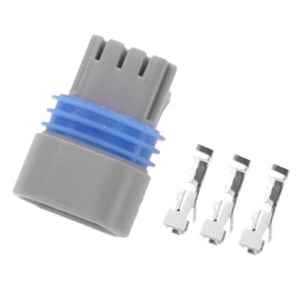 INFINAUTO 3 Pin Ignition Coil Connector Plug, 1.5mm Series Car RV Truck Female Wire Terminal Connector Gray, 1 Set