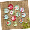 COHEALI Foil Christmas Decorations 200pcs Round Tiles Glass Gemstone for