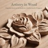 Rovelin 5PCS Wood Appliques Wall Decor Wood Trim Decorative Mouldings