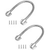 QWORK Door Loop Wire Protector, 2 Pack Steel Flexible Armored