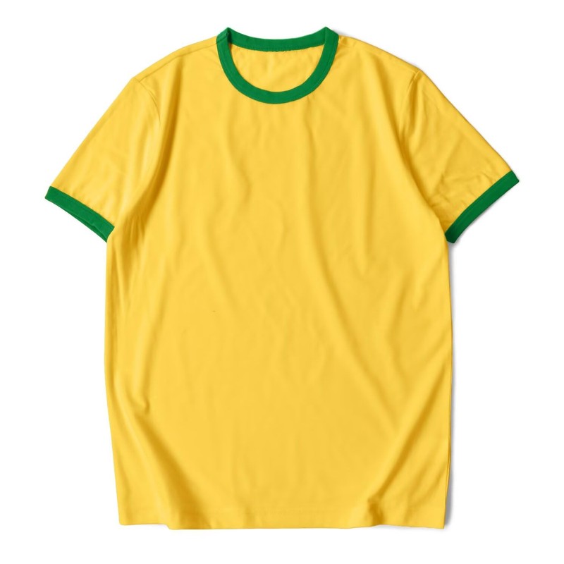 Ringer Tee Men Vintage Crewneck Athletic Retro T Shirts Short