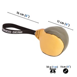 Dingo Gear Dog Toys for Puppies, Leather Balls with a Handle, Enrichment Toys Stimulating in Outdoor Activitities for Tug of War, K9 Tug Toy Ball for Training 2x4 Random Color S02779