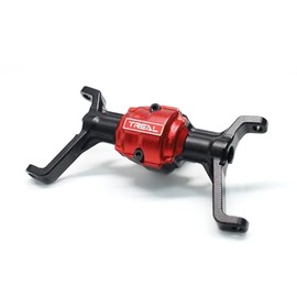 Treal Aluminum 7075 Front Axle Housing w C Hubs One Piece CNC Machined Upgrades for 1/18 Redcat Ascent 18 Crawler(Black)