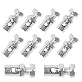 Wuyaoyao 10PCS 1/8" Universal Throttle Cable Ends, Clutch Brake Throttle Cable Ends Stops Repair Kit Parts, for Motorcycle Go Kart Motorized Bike Bicycle Lawn Mower Tractor Scooter (10 PCS)