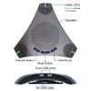 Conference Speaker and Microphone, 360° Omnidirectional USB Speakerphone Microphone with
