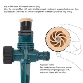 Watering Sprinkler Spikes Set of 4 Horticultural Wide Range Rotating Spike Sprinkler 360 Degree Garden Sprinkler for Garden Patio Professional Automatic Lawn Sprinkler Outdoor ABS Material Best for