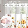 SSCRCUSLY No Hook Floral Shower Curtain with Snap in Liner