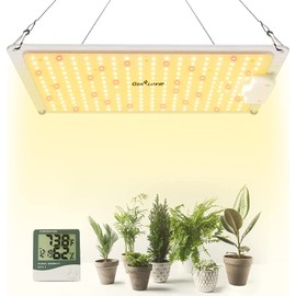 Gerylove LED Grow Light, SP1000 Sunlike Full Spectrum Dimmable Plant Lights with Thermometer Hygrometer, Growing Lamps for Indoor Plants Seedlings Veg Bloom 2x2/3x3 Ft Coverage