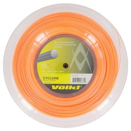 Volkl Cyclone | Cuerda de Raqueta de Tenis | Spin & Control | Copolímero de Diez Caras (Naranja, 16, Carrete)