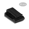 Clips Autoadhesivos para Organización de Cables, 40 Piezas, Negro, Plástico,