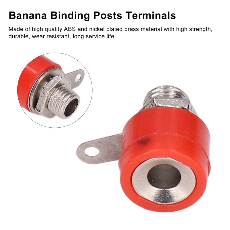100Pcs 4mm Banana Plug Socket Binding Post Cross Connector Plug