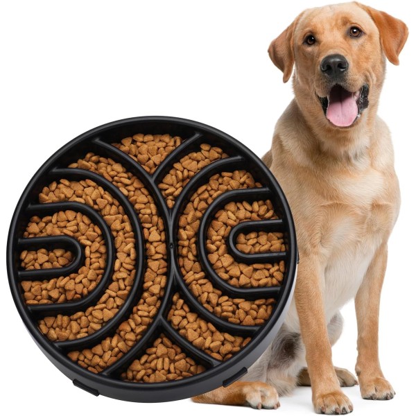 Slow Feeder Dog Bowls Anti-Choking Maze Dog Food Bowl Anti-Slip