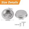 MOROBOR 2.7inch Round Embedded Door Handle, 4pcs Stainless Steel Round