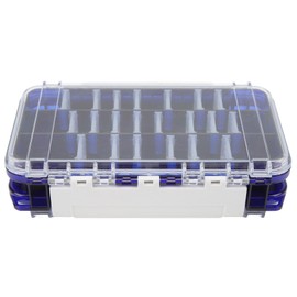 Fishing Lure Box Double Sided Detachable Transparent Waterproof Multi Purpose Fishing Accessories Box for Fishman Blue
