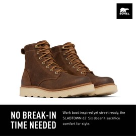 SOREL Men's Slabtown 62 Six Waterproof Boot - Velvet Tan, Tawny Buff - 7.5