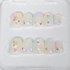 Pastel Flower Handmade Nail Tips - Long Coffin / 파스텔