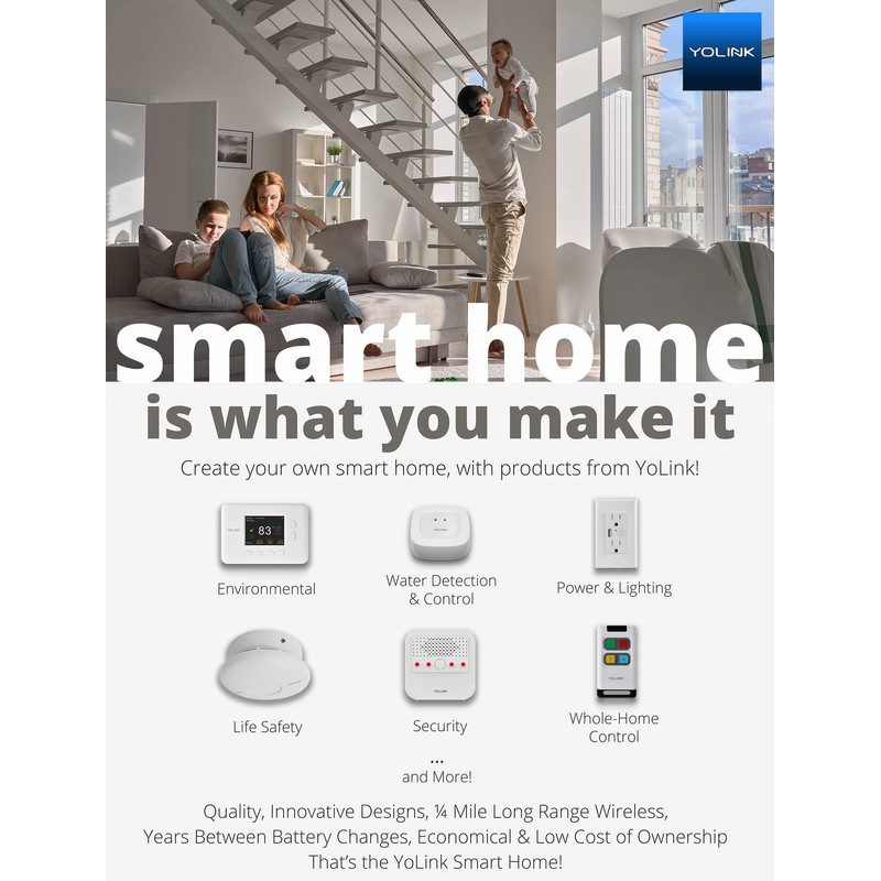 YoLink Super Long Range Smart Relay - Compatible with Alexa,