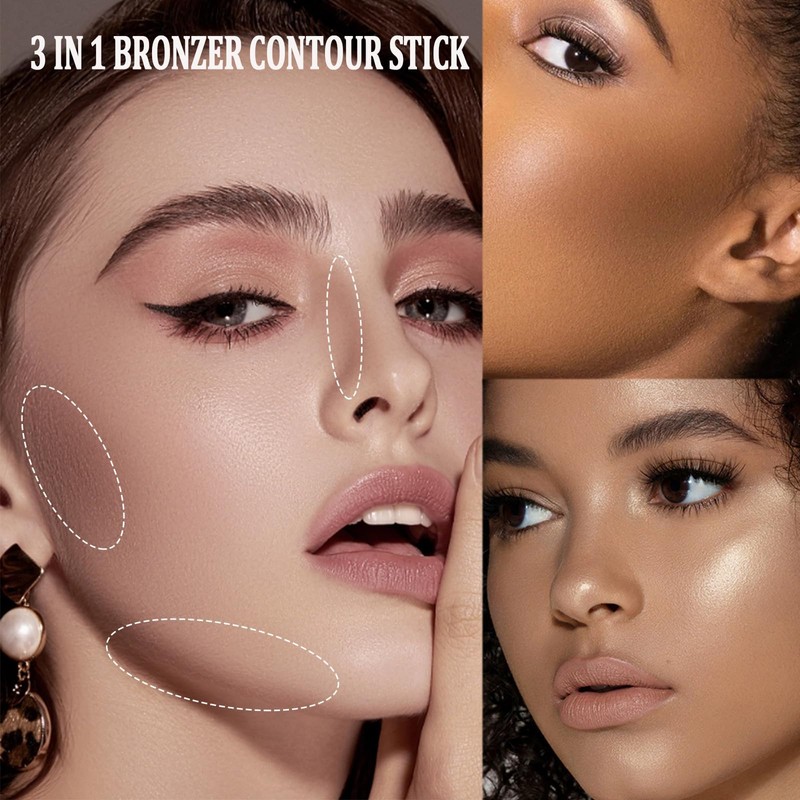 Liquid Contour Stick with Sponge Tip - Waterproof, Long-Lasting Sculpted