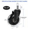 Hirate 3" Chair Casters Heavy Duty Lockable Swivel Caster Replacement