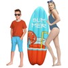 HOHQB 59“ Inflatable Surfboard Luau Themes and Beach Party Decorations