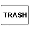 ComplianceSigns.com Trash Sign, 10x7 in. Plastic for Recycling/Trash/Conserve