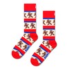Happy Socks Unisex Gingerbread Stripe Socks, Red, 3-7, red