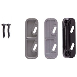 Rocky Mountain Goods Spring Loaded Screen Door Strike Plate - Works with Most Storm Door and Screen Door Rigid Interior Latch Systems - Slotted Holes fit Most Applications - Shims Included (Black)