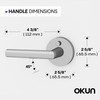 Okun Stark 1-Pack Chrome Privacy Door Levers – Push Button