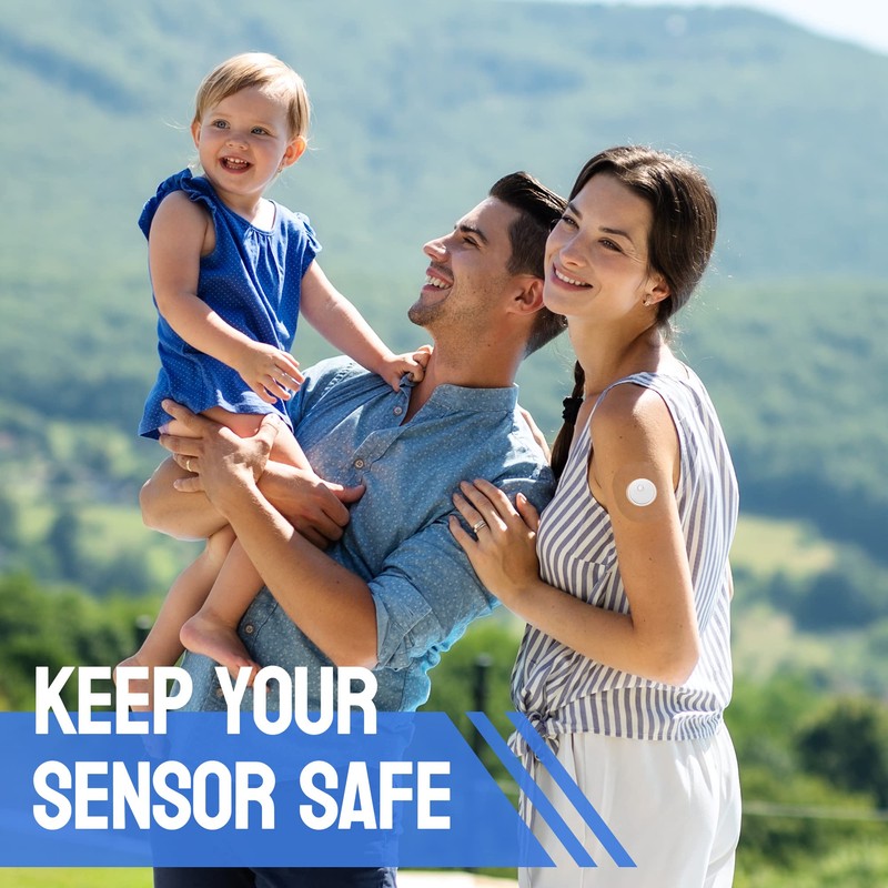 Eseige- Libre 3 Sensor Covers-60 Pack Waterproof Adhesive Patches -Transparent