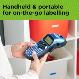 Dymo LetraTag LT-100H Label Maker Starter Kit | Handheld Label Maker Machine | with Paper & Clear Plastic Label Tape | Ideal for Office or Home