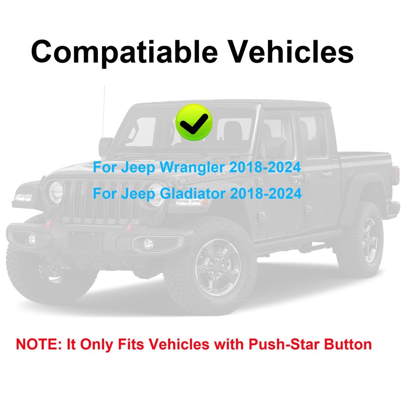 Smart Key for Jeep Wagoneer Gladiator 2018-2021，YIKEBALOG 4utton Proximity Remote