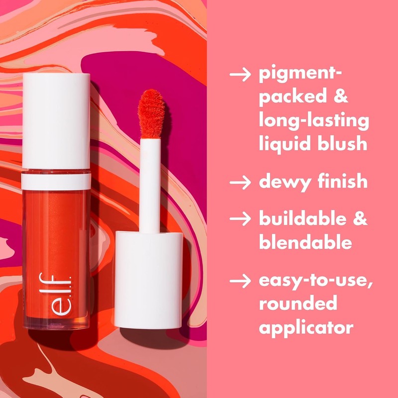 Rubor líquido e.l.f. Camo Liquid Blush Copper Etiquette - Rosy