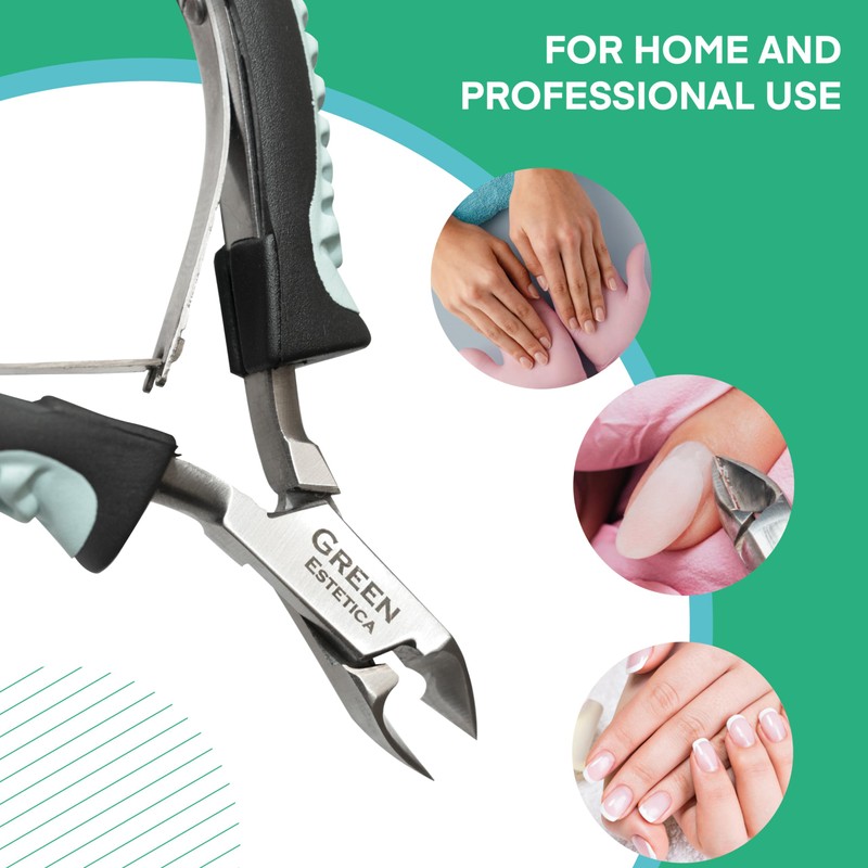 Cuticle Trimmer with Non-Slip Grip Handle Professional Stainless Steel Cuticle