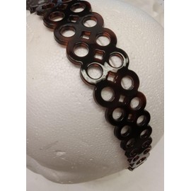 CARAVAN Exotic Tortoise Shell Wide Headband, Made in France Double Rondelle 1.25"