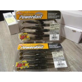 Berkley PowerBait Power Bait 2 Packs Berkley 3.5" Grass Pig Soft Fishing Swim Baits Green Pumpkin Watermelon