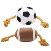 Football Dog Toy Outdoor Interactive Fun Cotton Rope Football Puppy