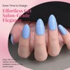 evpct Glossy Press on Nails Short Almond Short for Women,