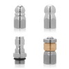 3pcs Sewer Jetter Nozzle for Pressure Washer, Stainless Steel Drain
