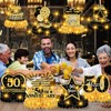 8 Pcs 50th Wedding Anniversary Table Decorations with 2 LED