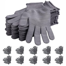 Oeehvr Classic Summer Thin Mesh Gloves, Set of 10, Breathable, Non-stuffy, Lightweight, Quick Drying, Anti-Slip, For Light Work In Gardening, Moving, Factory, Camping (Gray)