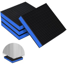 ToLanbbt 4 Pack Rubber Anti Vibration Pads 6" x 6" Heavy Duty EVA Mechanical Vibration Damping Isolator Pads 7/8" T Absorbing Mats for Compressor, Air Conditioner, Washing Machine, Dryer, Treadmill