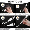 Maqhpu White Chalk Pens for Windows & Blackboard, Washable, Pack