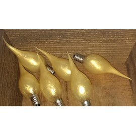 On The Bright Side Primitive Silicone Dipped 5 Watt Light Bulb - Pack of 6 - Gold