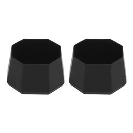 2-Pack Tennis Racket Butt Caps - Premium Silicone End Covers for Tennis & Racquetball Rackets - Secure Fit, Lightweight, Ideal for Racket Handle Repair & Enhanced Grip (Black)