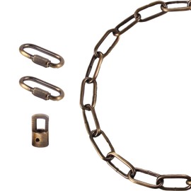 AK Lighting Metal Lighting Chian, Heavy Pendant Lamp Fixture Chain (Antique Copper, 36 Inch)