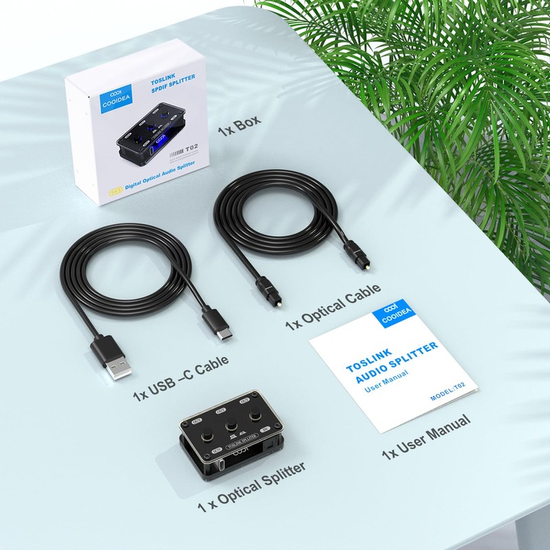 Digital Optical Audio Splitter 1 in 3 Out SPDIF Toslink