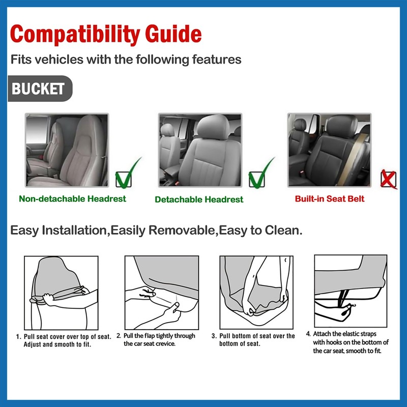 A ABSOPRO Universal Baja Seat Cover Durable Saddle Bucket Seat
